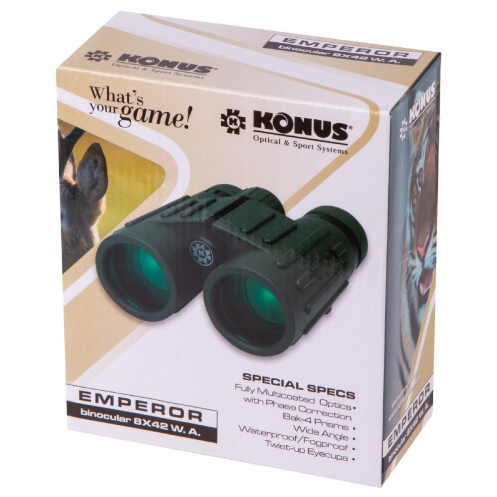 Бинокль Konus Emperor 8x42 WA Green
