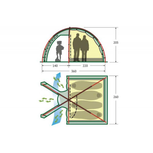 Палатка Alexika Minnesota 4 luxe