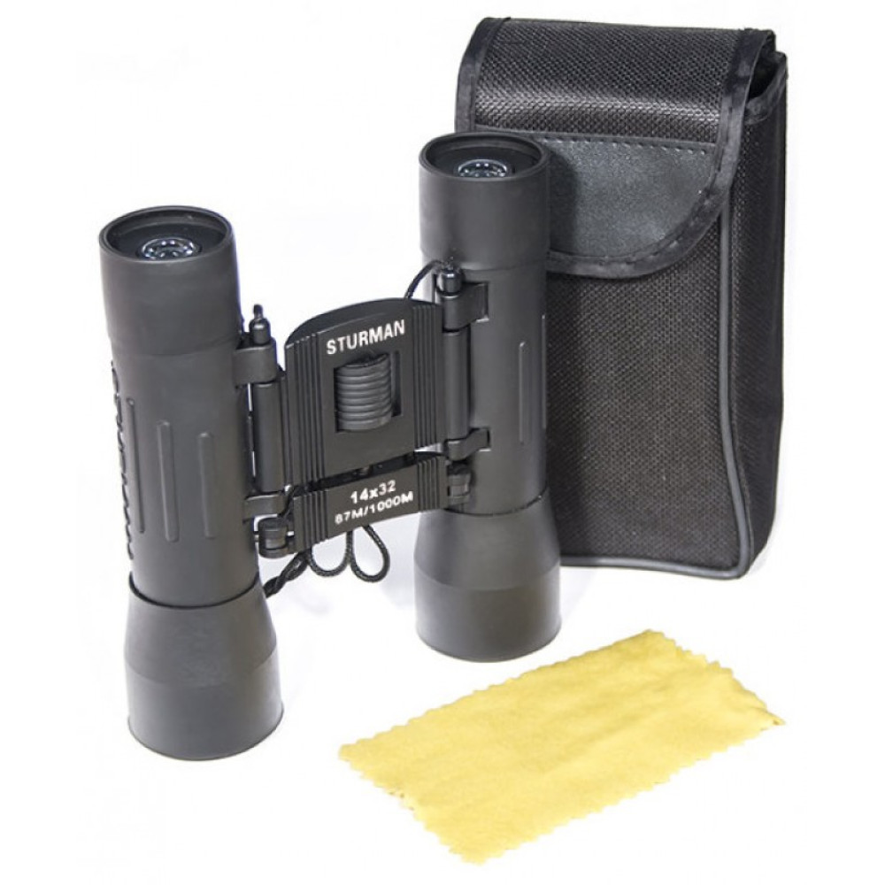 Бинокль STURMAN 14x32, черный, Черный
