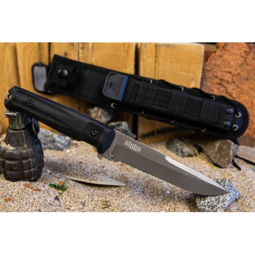 Тактический нож Alpha D2 Tacwash Serrated