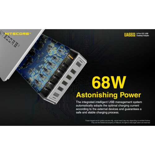 Адаптер USB Nitecore UA66Q 6-портовый