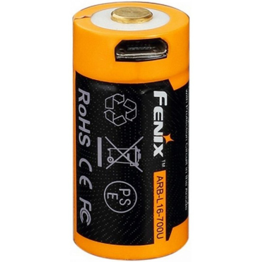 Аккумулятор с разъемом для USB 16340 FENIX 700 mAh Li-ion ARB-L16-700U