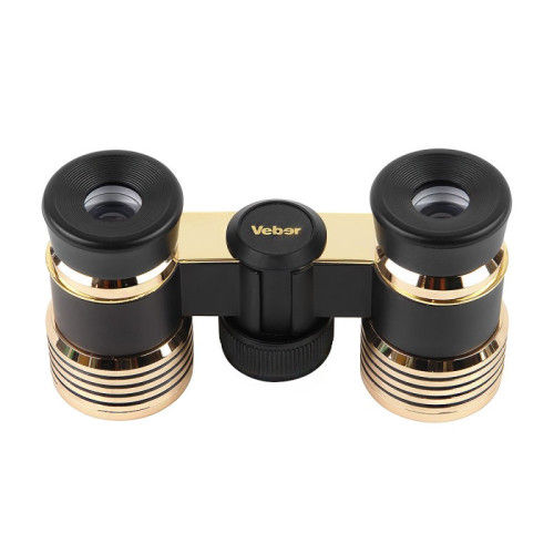 Бинокль театральный Veber Opera БГЦ 3x27, черно-золотистый, Черно-золотистый