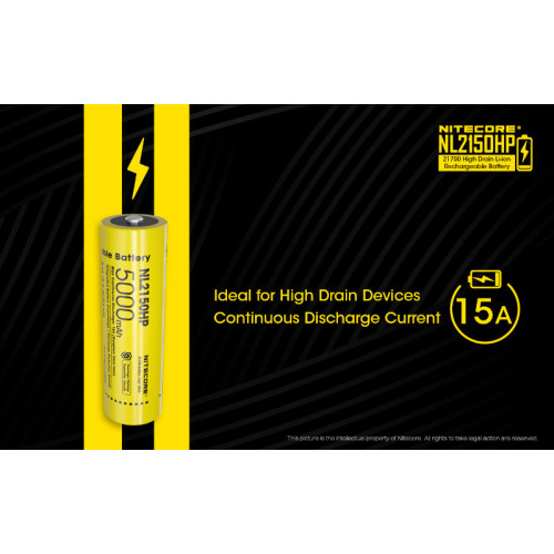 Аккумулятор Nitecore NL2150HPI 21700 3.7v 5000mA 15A