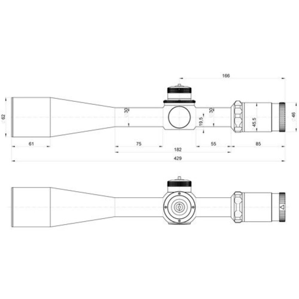 Оптический прицел Kahles K1050 10-50x56 CCW (сетка MOAK) без подсветки