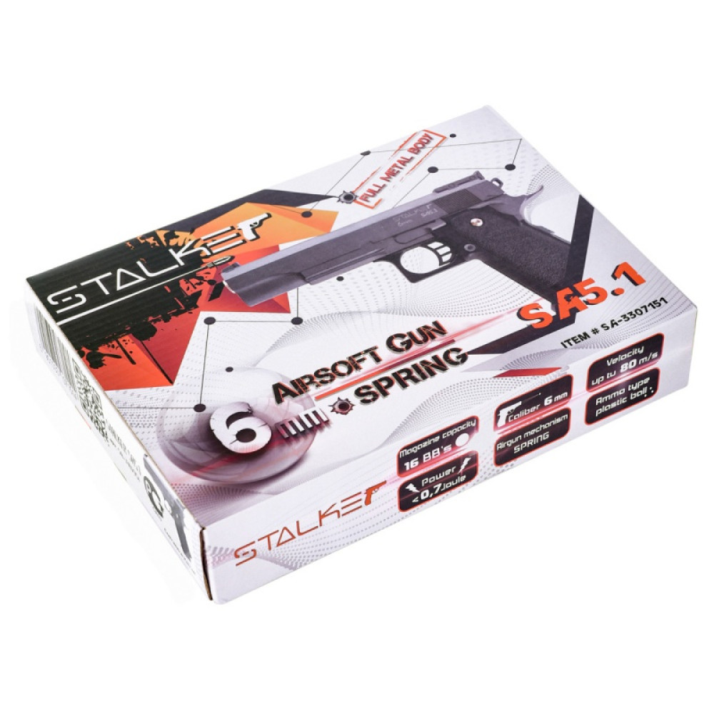 Пистолет пневматический Stalker SA5.1 Spring (Hi-Capa 5.1)