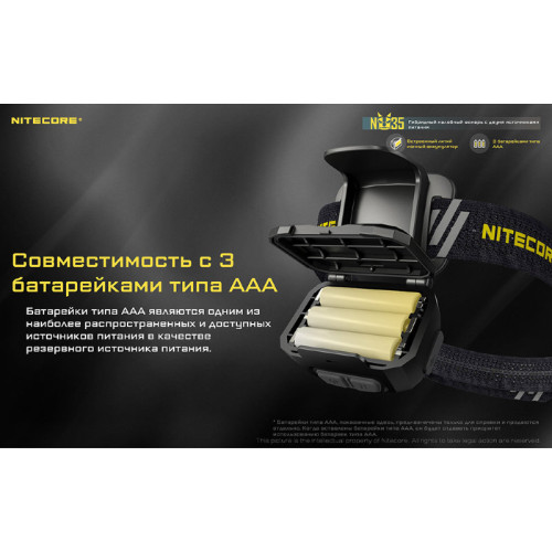 Фонарь Nitecore NU35 CREE XP-G3 S3 LED Black
