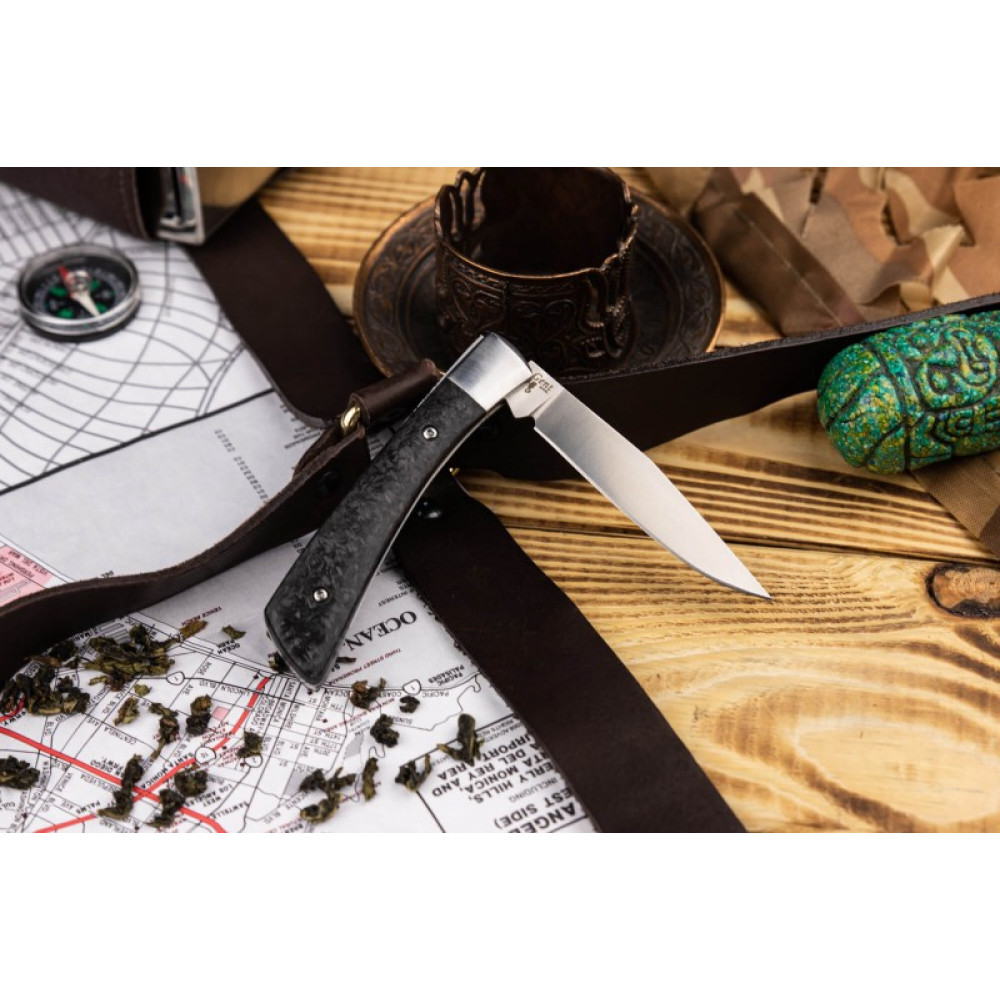 Складной нож Gent D2 Carbon StoneWash