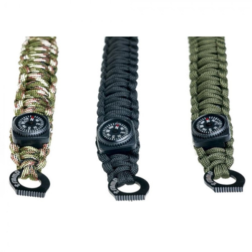 Tramp браслет выживальщика (компас, огниво/2 метра паракорда) (оливковый)