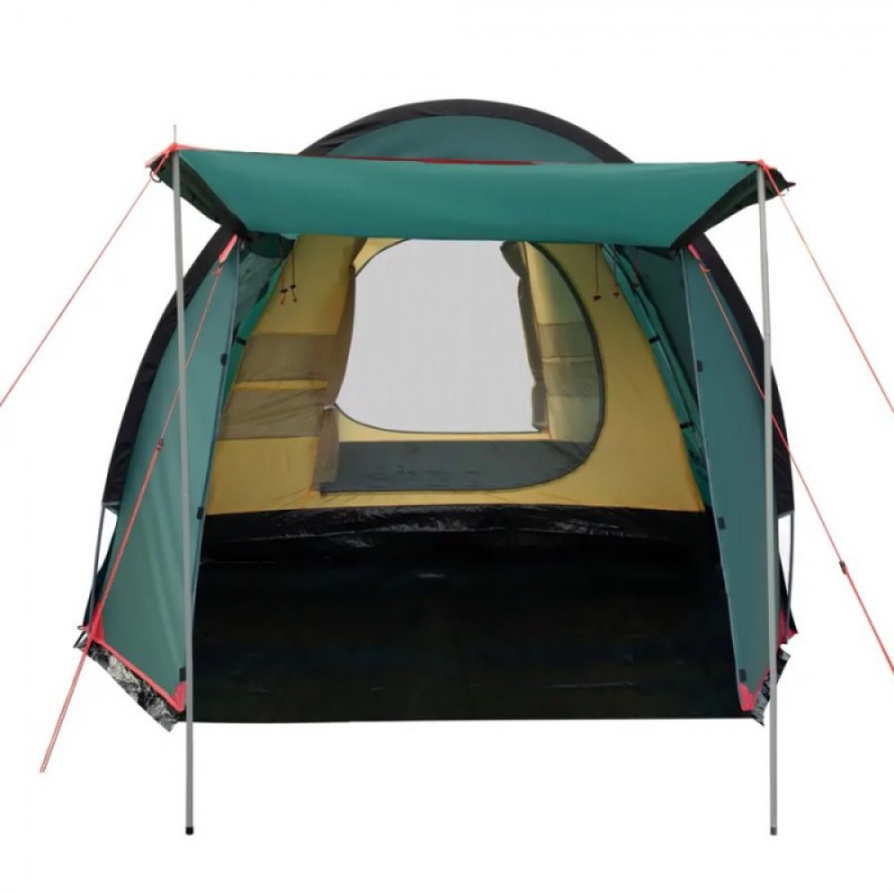 Палатка Tramp с большим тамбуром Anaconda 4 V2, зеленый