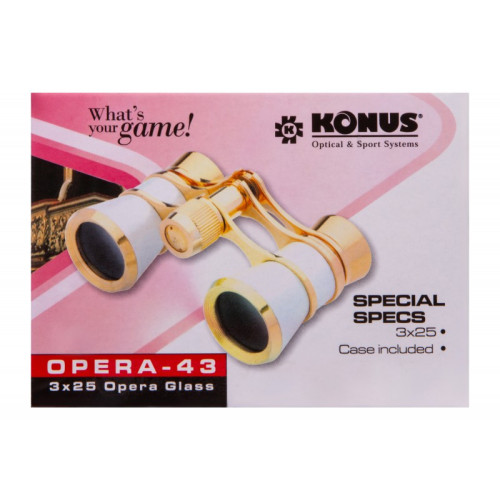Театральный бинокль Konus 3x25 Pearl