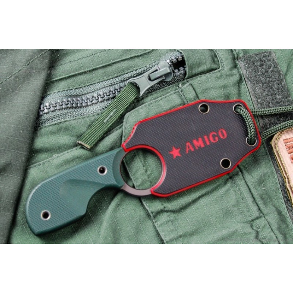 Шейный нож Amigo X Gray Titanium D2