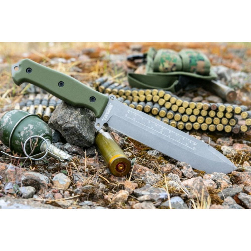 Нож выживания Survivalist X AUS-8 TacWash Green G10