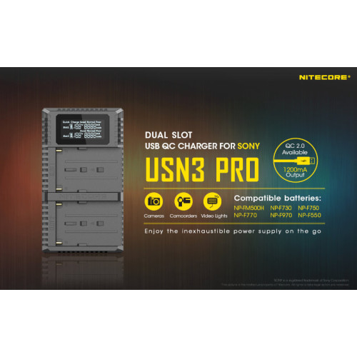 Зарядное устройство Nitecore USN3 PRO SONY