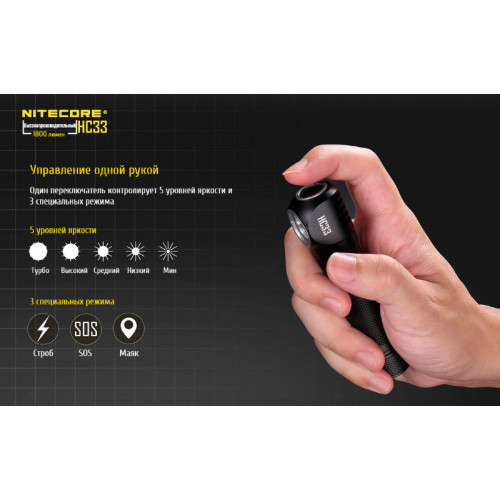 Налобный фонарь Nitecore HC33 Cree XPH35 HD