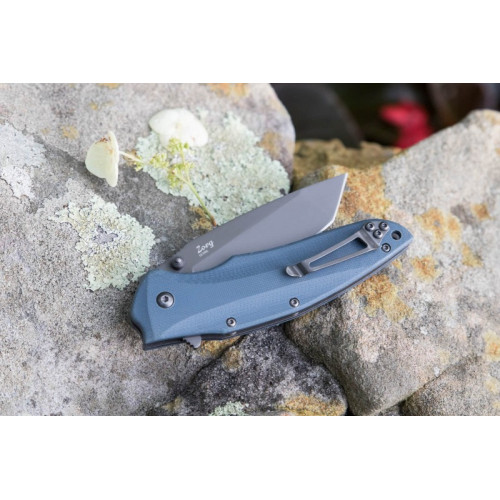 Складной нож Zorg D2 Gray Titanium