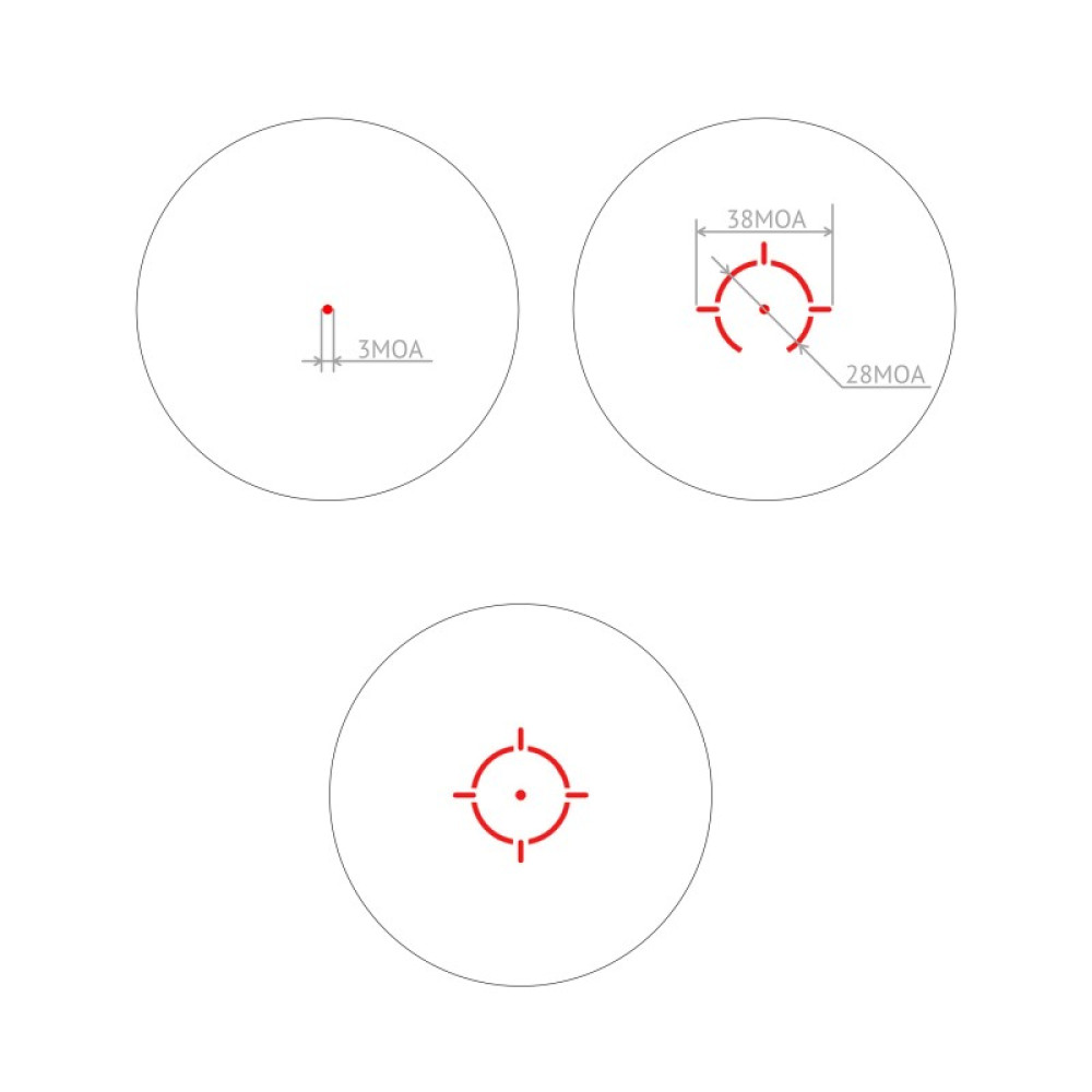 Коллиматорный прицел Veber Wolf Alfa RD1X20MRS mini
