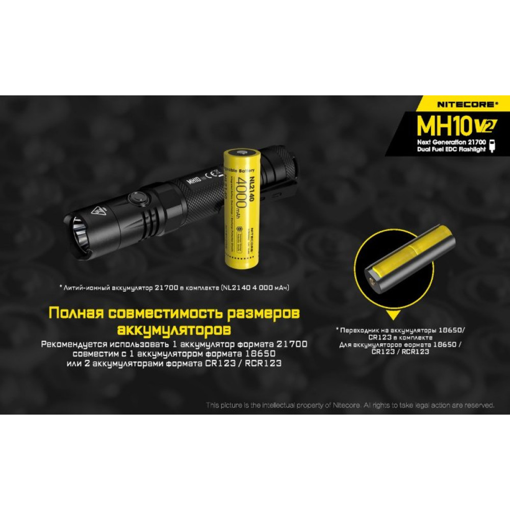 Фонарь Nitecore MH10 V2
