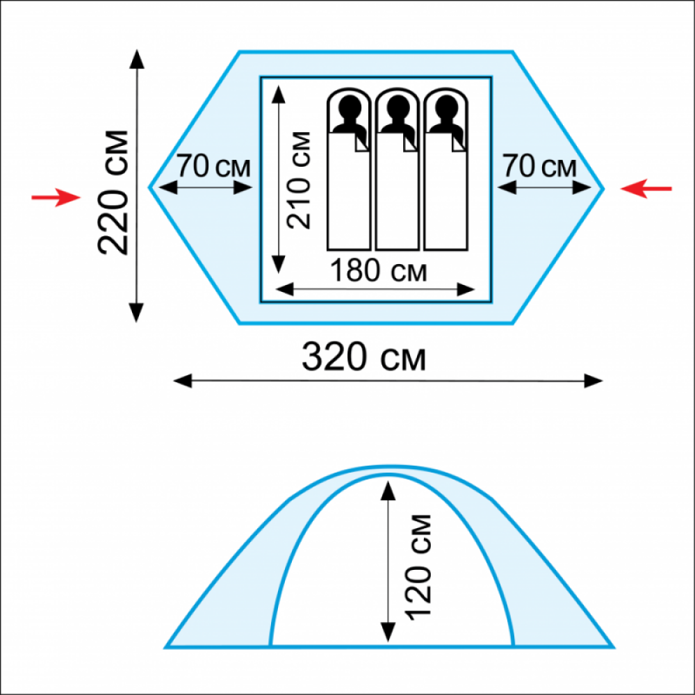 Палатка Tramp Scout 3 (V2) зеленый