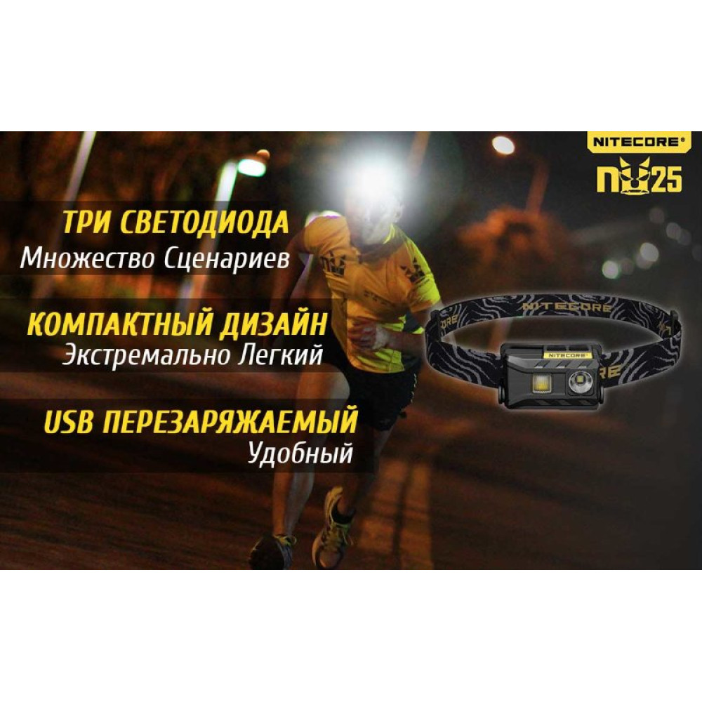 Налобный фонарь Nitecore NU25