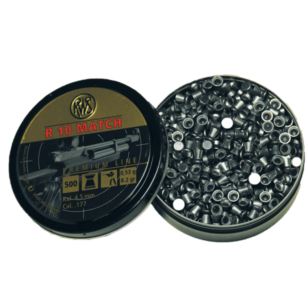 Пульки RWS R10 Match, 0.53 г, 4.5 мм, 500 шт, 2137364