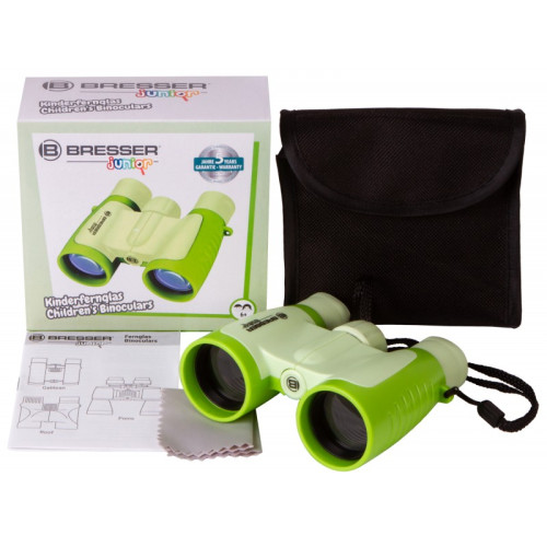 Бинокль детский Bresser Junior 3x30, зеленый, Зеленый