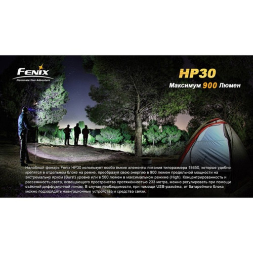 Налобный фонарь Fenix HP30 Cree XM-L2
