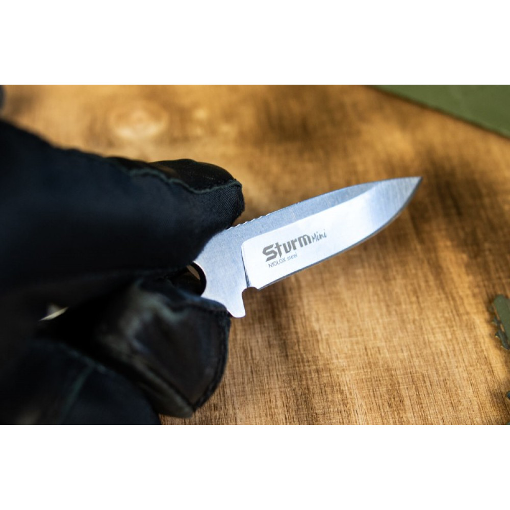 Туристический нож Sturm Mini Niolox StoneWash