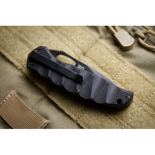 Складной нож Hero 440C Black Titanium