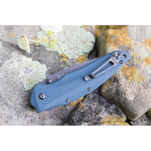 Складной нож Zorg D2 Gray Titanium