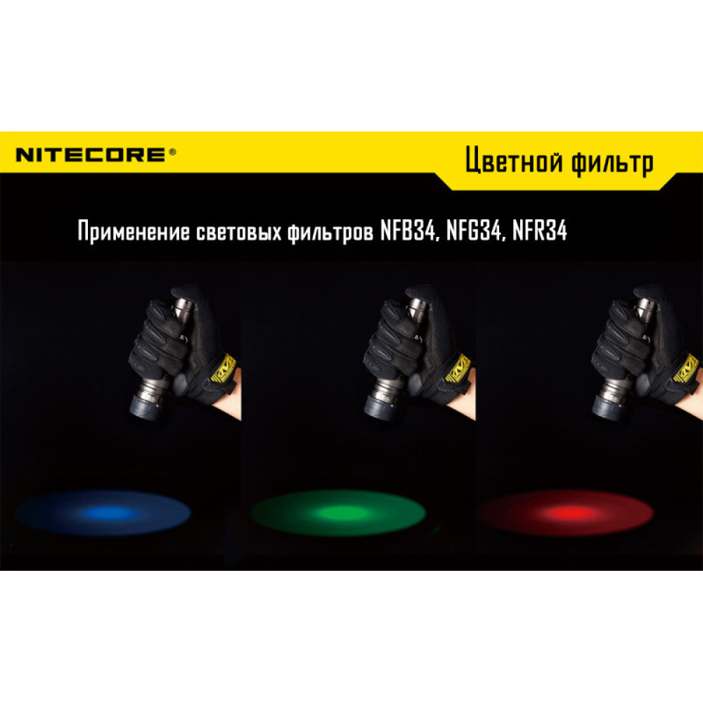 Фильтр Nitecore NF34 (красный, зеленый, синий, матовый)