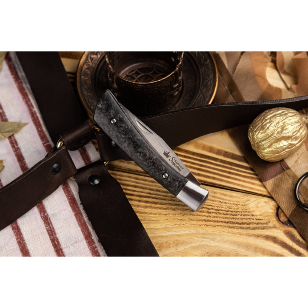 Складной нож Gent CPM S35VN Carbon StoneWash