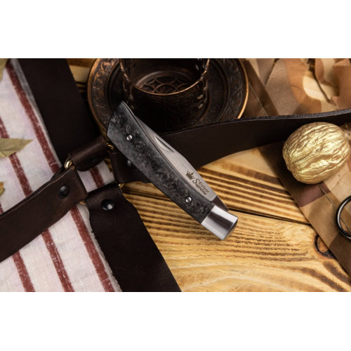 Складной нож Gent CPM S35VN Carbon StoneWash