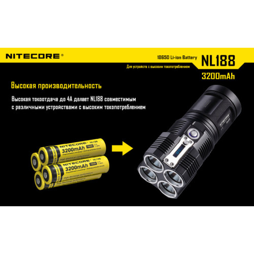 Аккумулятор Nitecore NL1832 18650 Li-ion 3.7v 3200mAh