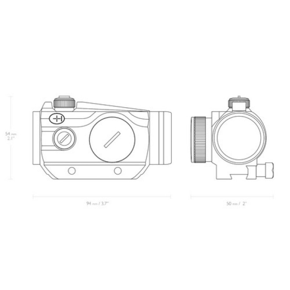 Коллиматорный прицел Hawke RD 1x25 (9-11 мм) (3MOA)