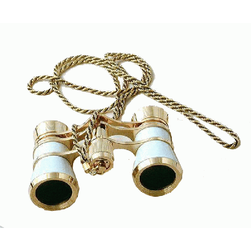 Бинокль театральный БГЦ 3х25 D Veber-OPERA (белый, с цепочкой), Белый