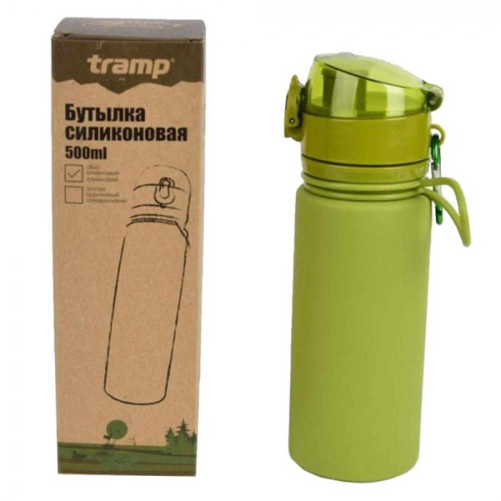 Tramp бутылка силиконовая 0,5 л (оранжевый)