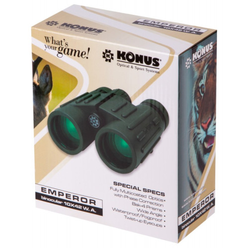 Бинокль Konus Emperor 10x42 WA Green