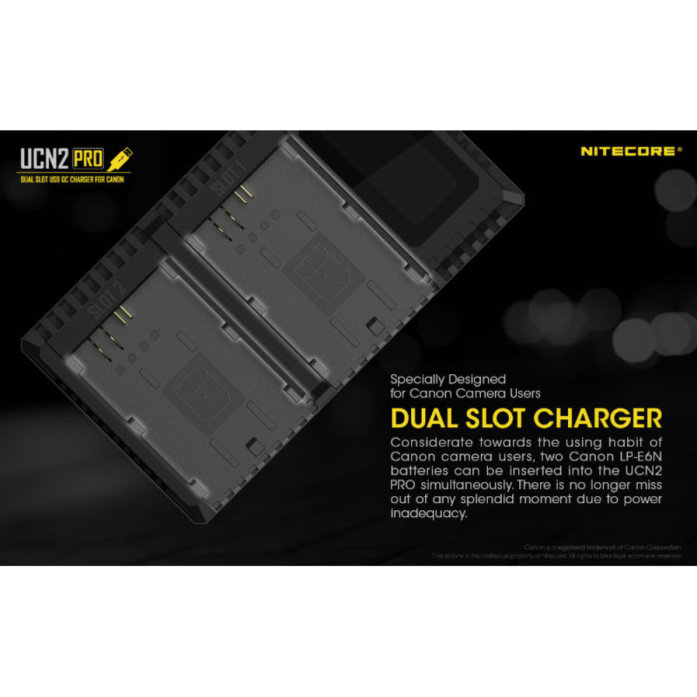 Зарядное устройство Nitecore UCN2 PRO Canon LP-E6N