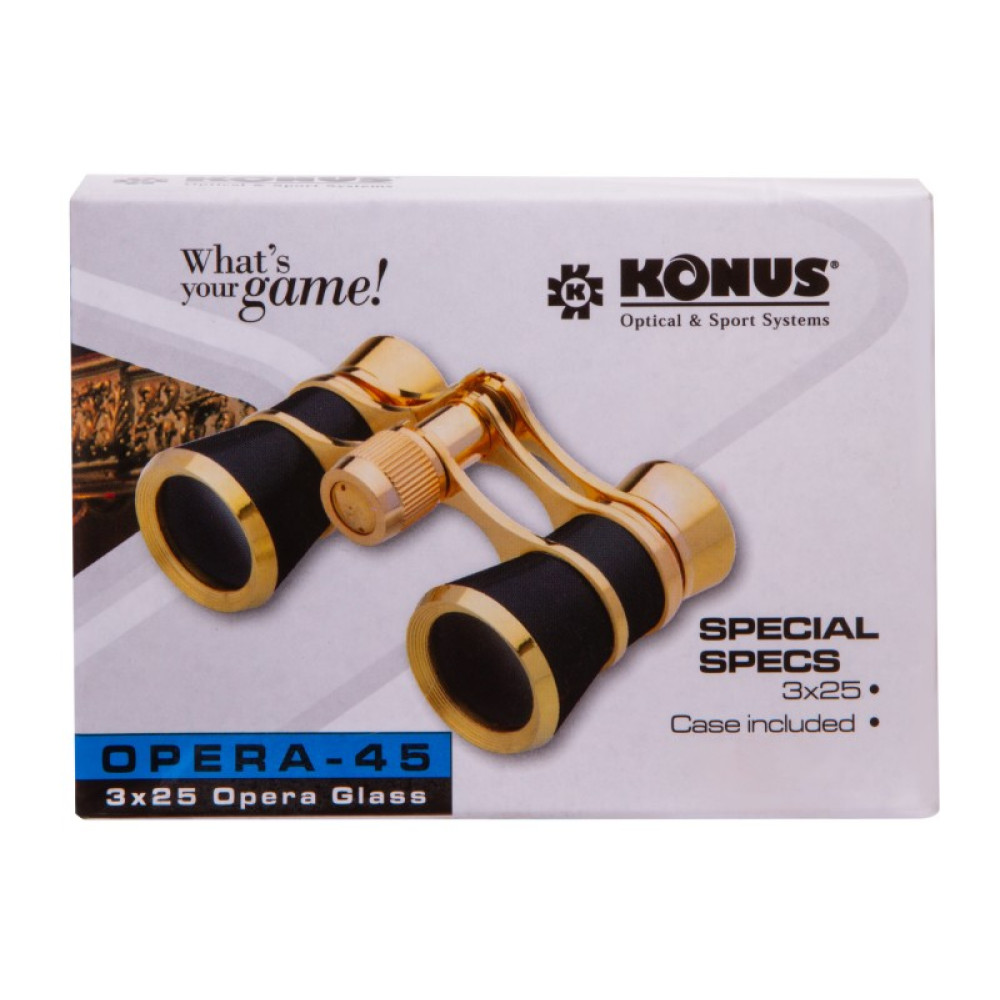 Театральный бинокль Konus 3x25 Black