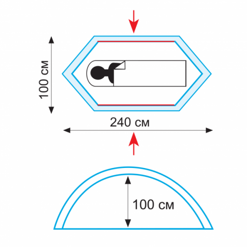 Палатка Tramp Bicycle Light 1 (V2) зеленый