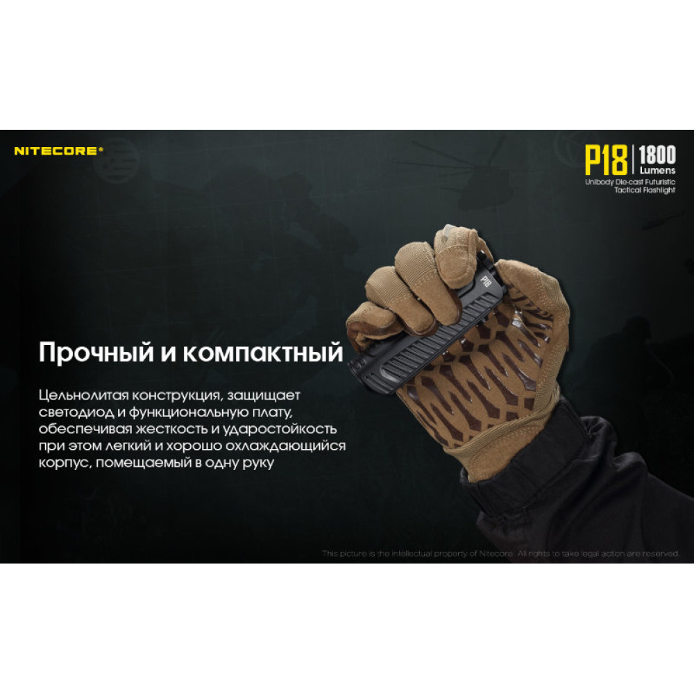 Фонарь Nitecore P18 CREE XHP35 HD+АКБ