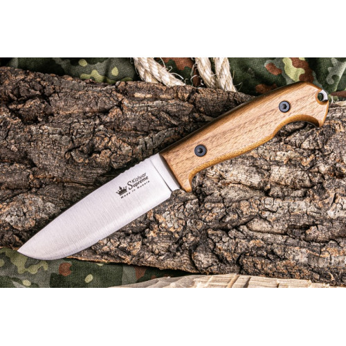 Туристический нож Ural AUS-8 StoneWash Орех (прямые спуски)