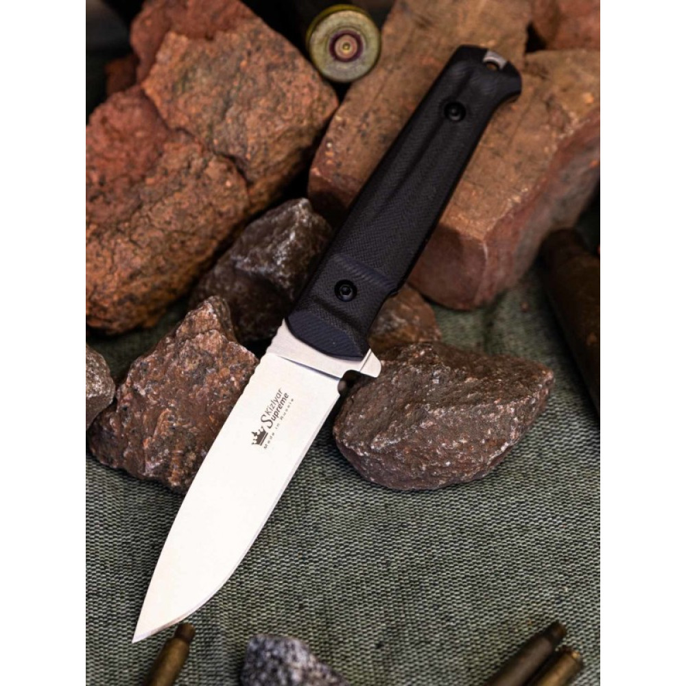 Тактический нож Sturm AUS-8 StoneWash Black G10