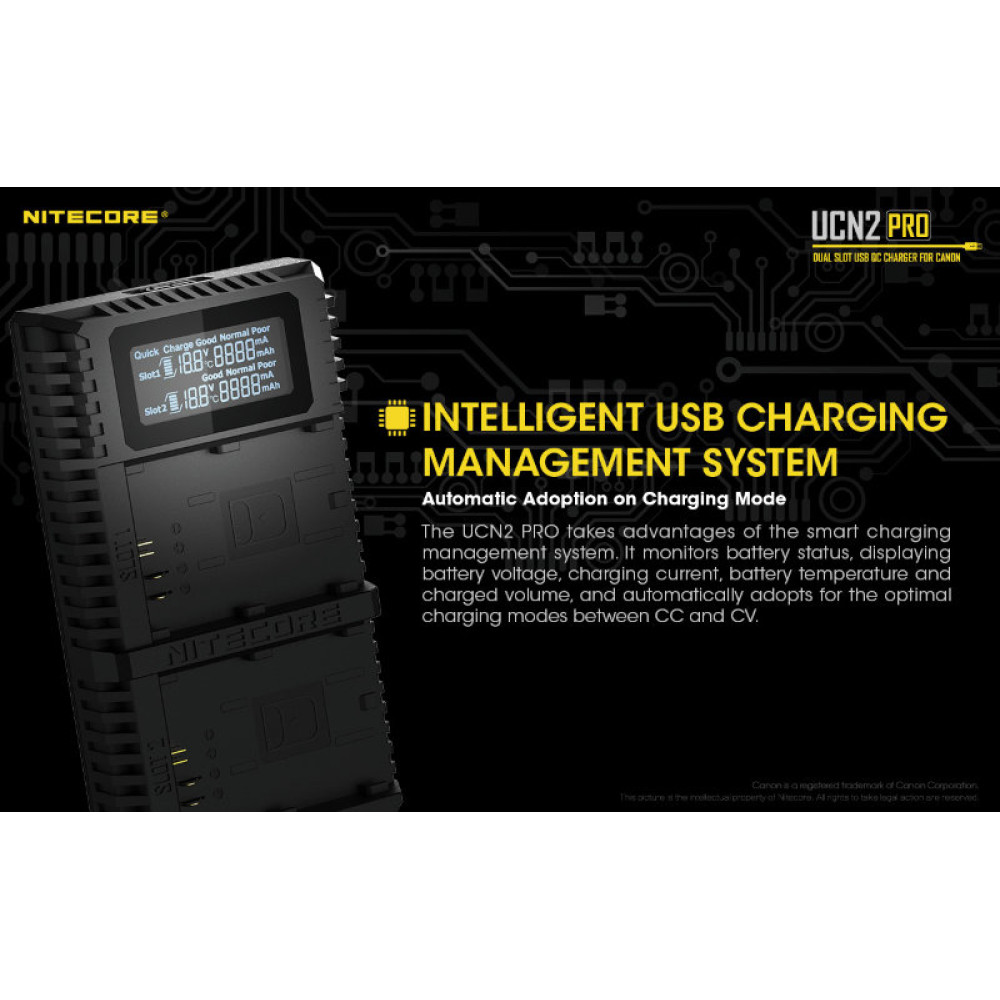 Зарядное устройство Nitecore UCN2 PRO Canon LP-E6N