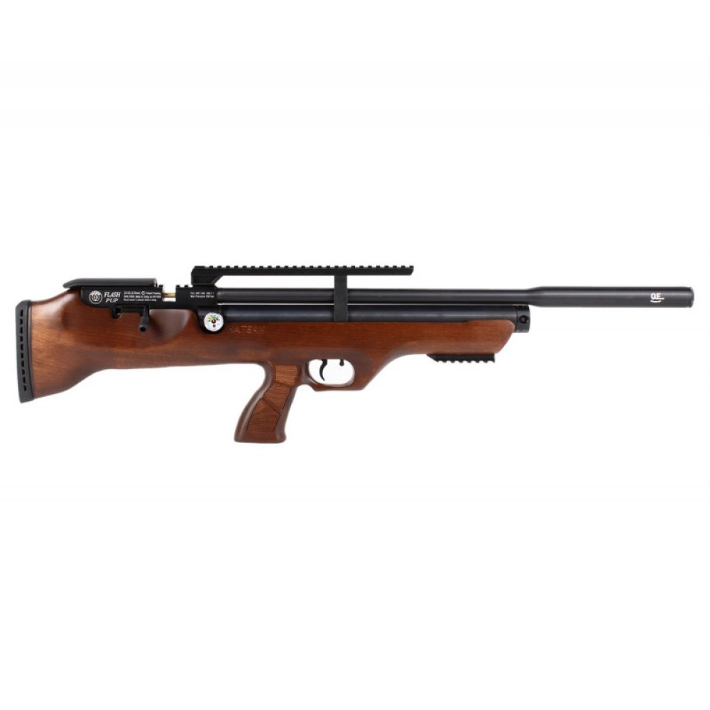 Пневматическая винтовка Hatsan Flashpup-W QE (дерево, PCP, модератор, 3 Дж) 6,35 мм