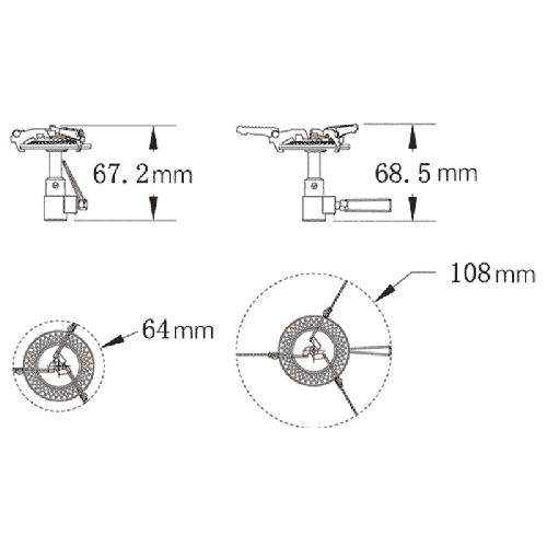 Титановая портативная горелка FireMaple Heat core fms-116t