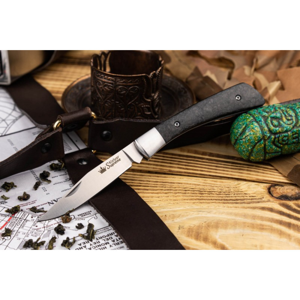 Складной нож Gent D2 Carbon StoneWash