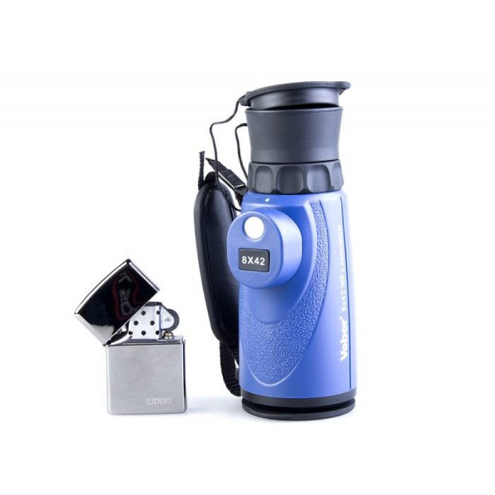 Монокуляр Veber BGD 8x42 С, синий, с компасом, Синий