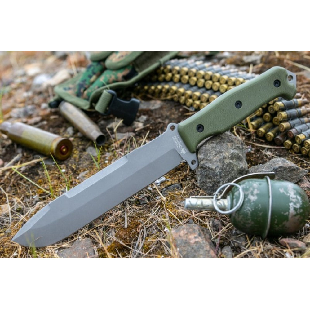 Нож выживания Survivalist X AUS-8 TacWash Green G10